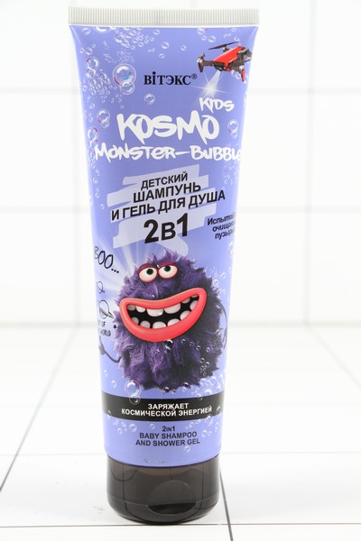 Витэкс Kosmo Kids Monster-Bubble 2в1 детский шампунь и гель д/душа 250мл 1242 - фото товара