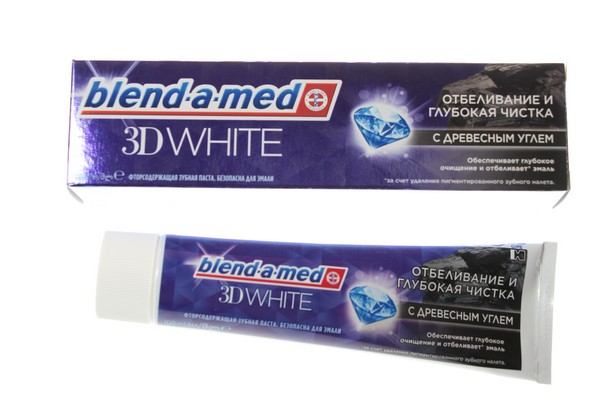 Зубная паста Бленд-А-Мед 3D WHITE Отбеливание и глуб. чист. с древ. углем 100мл - фото товара