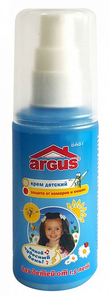 ARGUS BABY крем от комаров  50 мл флакон с дозатором с 1, 5 лет/24 - фото товара