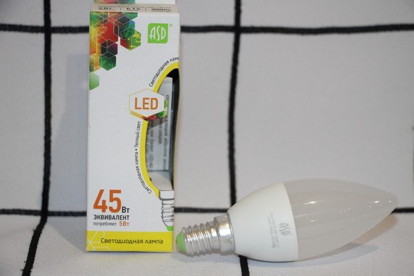 Лампа Светодиодная ASD Свеча С37 Е14 5W (400lm) 3000К 441832 - фото товара