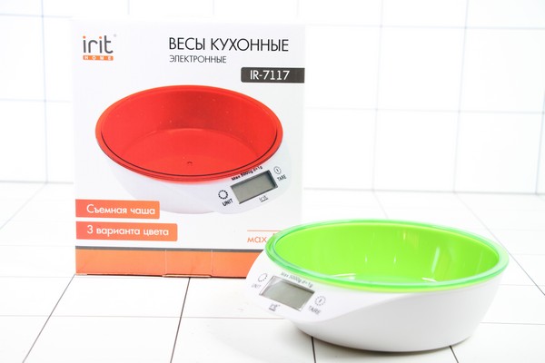 Весы кухонные электрон IR-7117 зеленые - фото товара