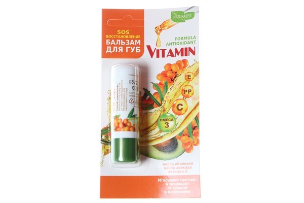 Бальзам для губ Натуралист Vitamin SOS-восст. масло обл, авок, 4, 5г 0720 - фото товара