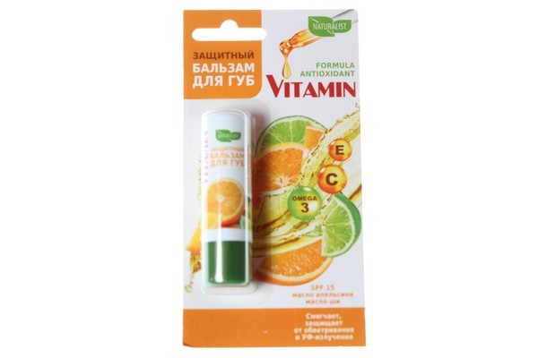 Бальзам для губ Натуралист Vitamin Защитный масло апельсина,  масло ши 4, 5г 0669 - фото товара