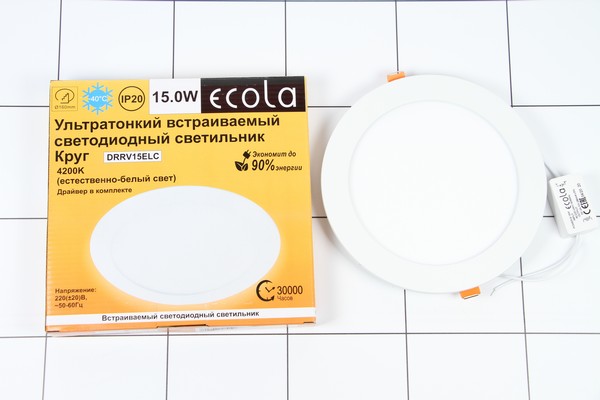  . /  Ecola 15W 4200K 4K  195(180)20 -  