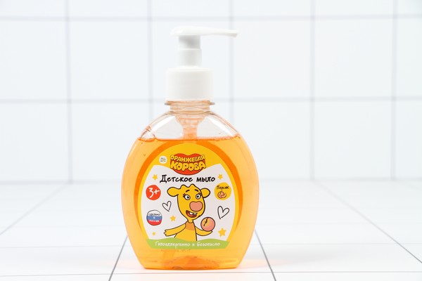 Детское жидкое мыло с ароматом Персик,  250 мл «Оранжевая корова» - фото товара