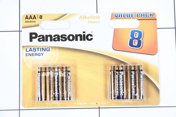 / PANASONIC LR03 BL8,  Alkaline Power / 8 -  