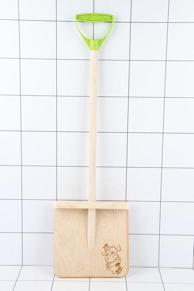 Лопата деревянная большая 70 с пластиковой ручкой - фото товара