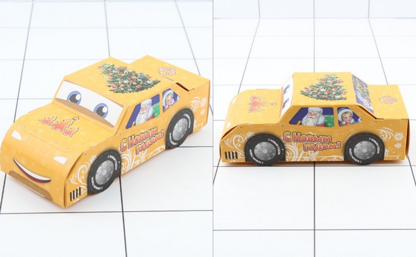 Коробка для конфет Машина желтая - фото товара