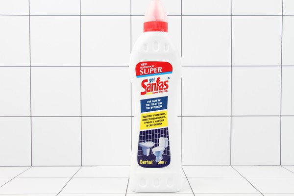 SUPER SANFAS gel 500г для кафеля и сантехники /15шт - фото товара