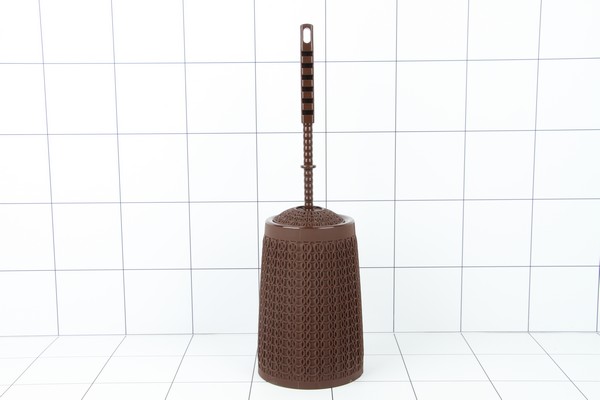 ЕРШ для туалета длинный Вязанный узор 11138 коричневый /24шт (Дунья) - фото товара