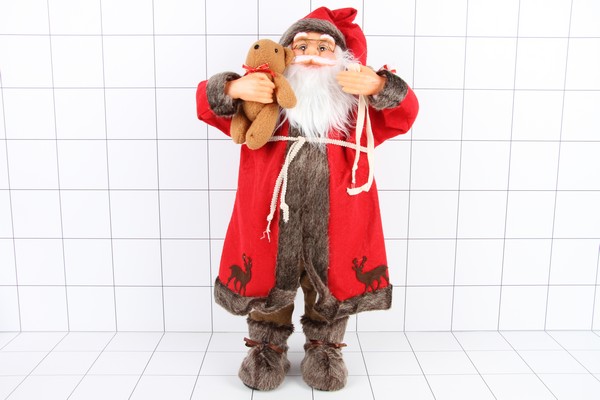 Дед Мороз в красной шубе с мишкой,  64 см 610290 - фото товара