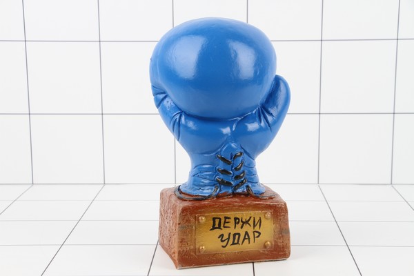 Копилка Боксерская перчатка 24см (синяя,  гипс) 123757 САМОВЫВОЗ - фото товара