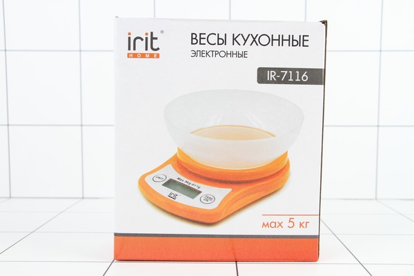 Весы кухонные электрон IR-7116 желтый - фото товара