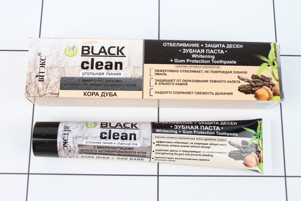Витэкс Black Clean Зубная паста Отбеливание+защита десен 85г 4473 /16шт - фото товара