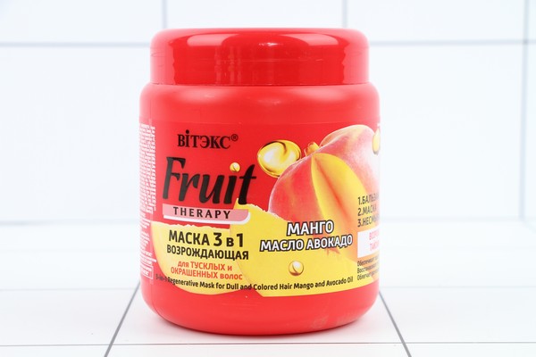 Витэкс FRUIT Therapy Возрождающая Маска 3в1 Манго и масло авокадо 450мл 9034 - фото товара