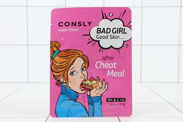 CONSLY Bad Girl-Good Skin Маска для лица после читмила,  с экстр. саликорнии,  тканевая 23мл - фото товара