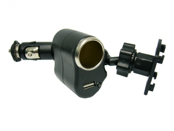 Разветвитель прикуривателя 1 гнездо ( USB) стационарная с креплением - фото товара