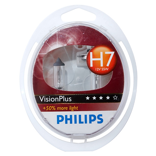  H 7 (PX26d)  55W 12V + 60% VISION PLUS (-/2 )