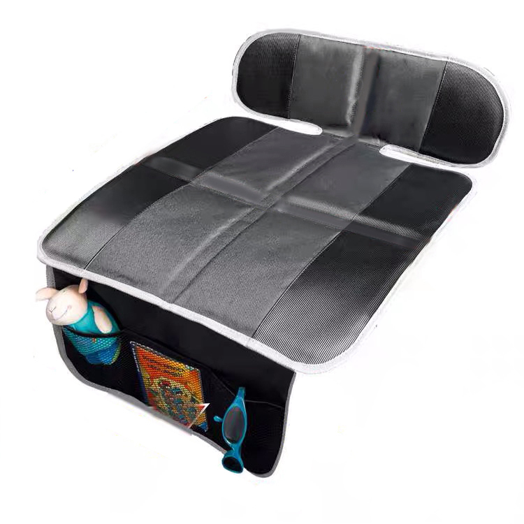 Накидка на сиденье (текстиль) не скользящая под детское сидение +3 кармана - фото товара