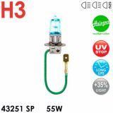  H 3 (K22s)  55W 12V Halogen Sapphire+35%  () Long life,UV-stop