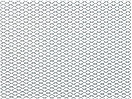 Решетка радиатора CЕТКА декор.(100х20см),ячейки (10х5.5мм) Серебро/алюминий/ - фото товара