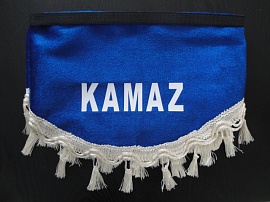 Ламбрекен на лобовое стекло со шторками КАМАЗ (синий) - фото товара