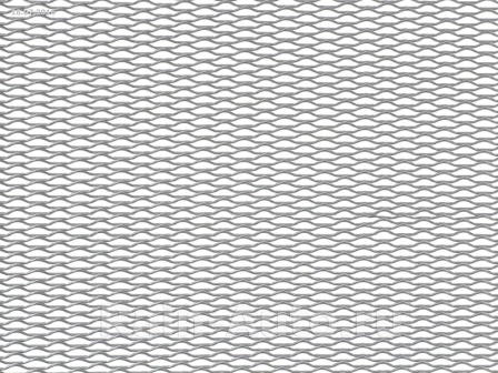 Решетка радиатора CЕТКА декор.(100х20см),ячейки (15х4.5мм) Серебро/алюминий/ - фото товара