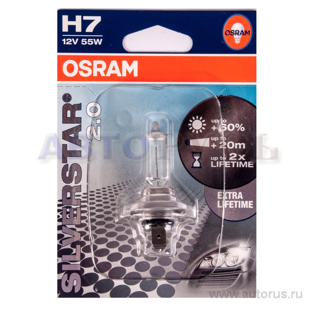  H 7 (PX26d)  55W 12V + 60% (ORIGINAL) SILVERSTAR 2.0  