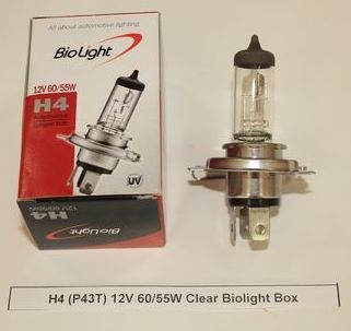  H 4 (P43t-38)  60/55W 12V S/W (B4) Biolight Box